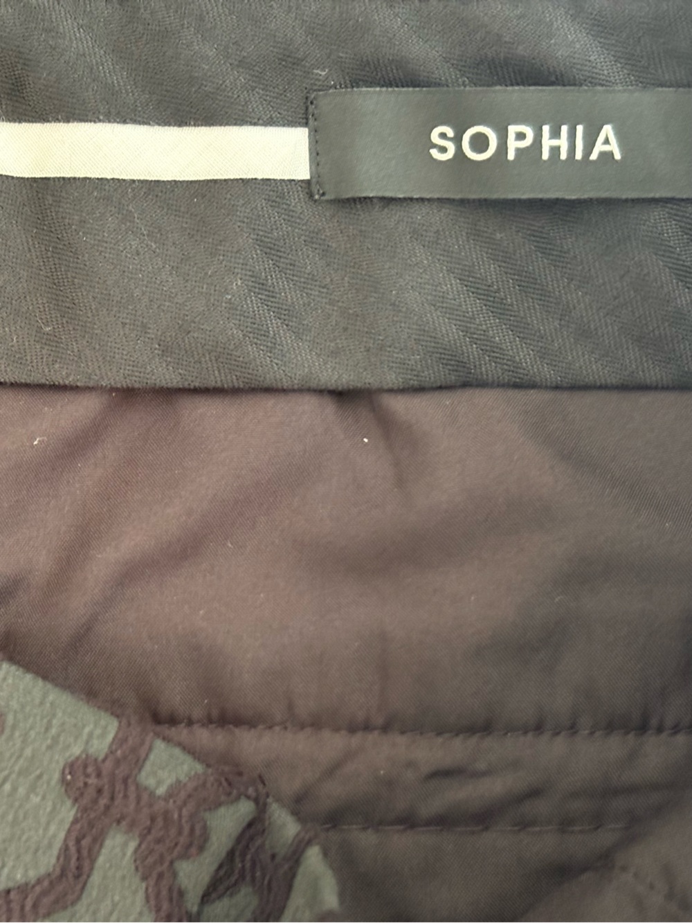 Ann Taylor Sophia Black Velvet Patterned Pants 8 - Picture 4 of 7